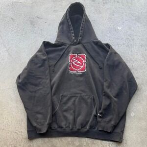 90s Ripcurl Wave Embroidered Center Logo Heavyweight Hoodie Surf Skate Mens XL